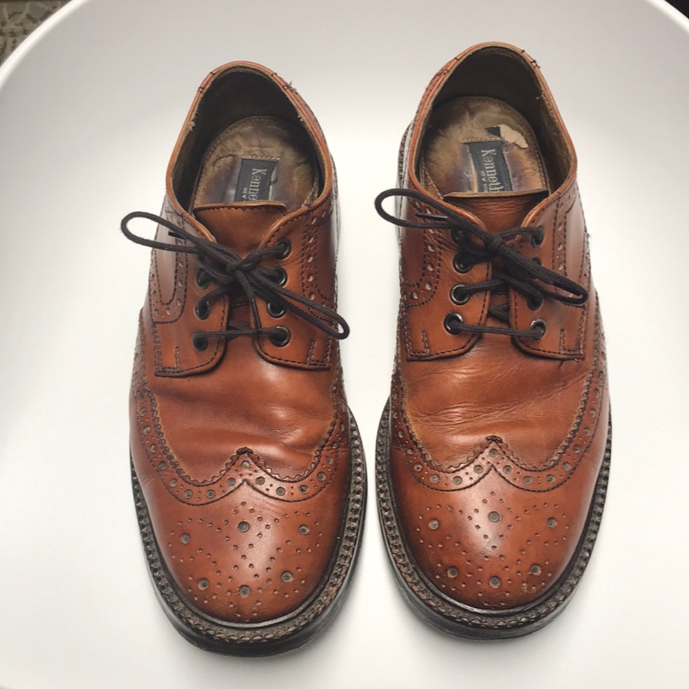 Kenneth Cole Italian Brown Wing Tips Size 8.5